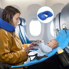 EkoVibe infant airplane seat extender folds into a soft travel bed for lap comfort.