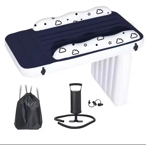 EkoVibe infant airplane seat extender provides a soft travel bed with neck pillow support