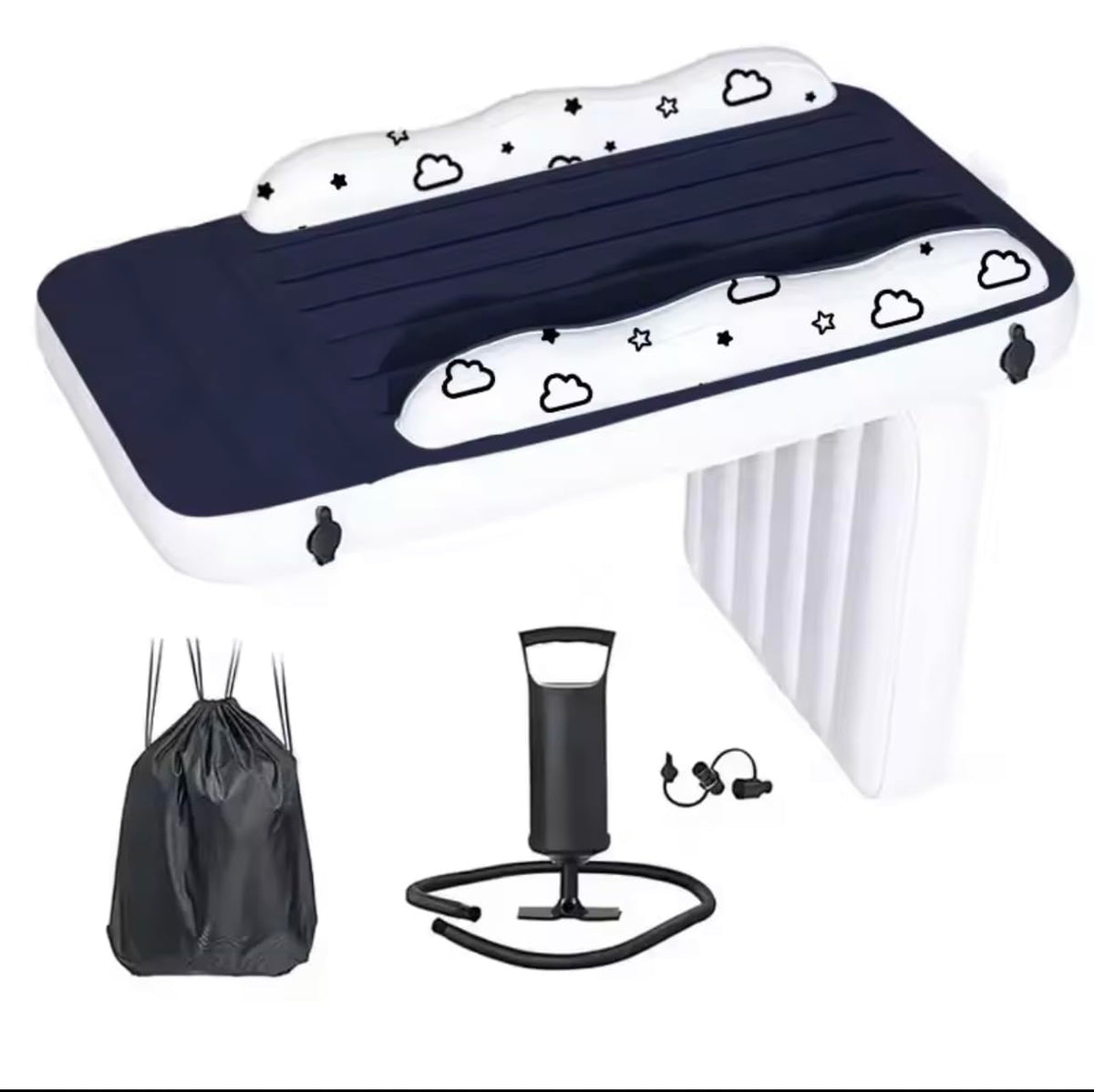 EkoVibe infant airplane seat extender provides a soft travel bed with neck pillow support
