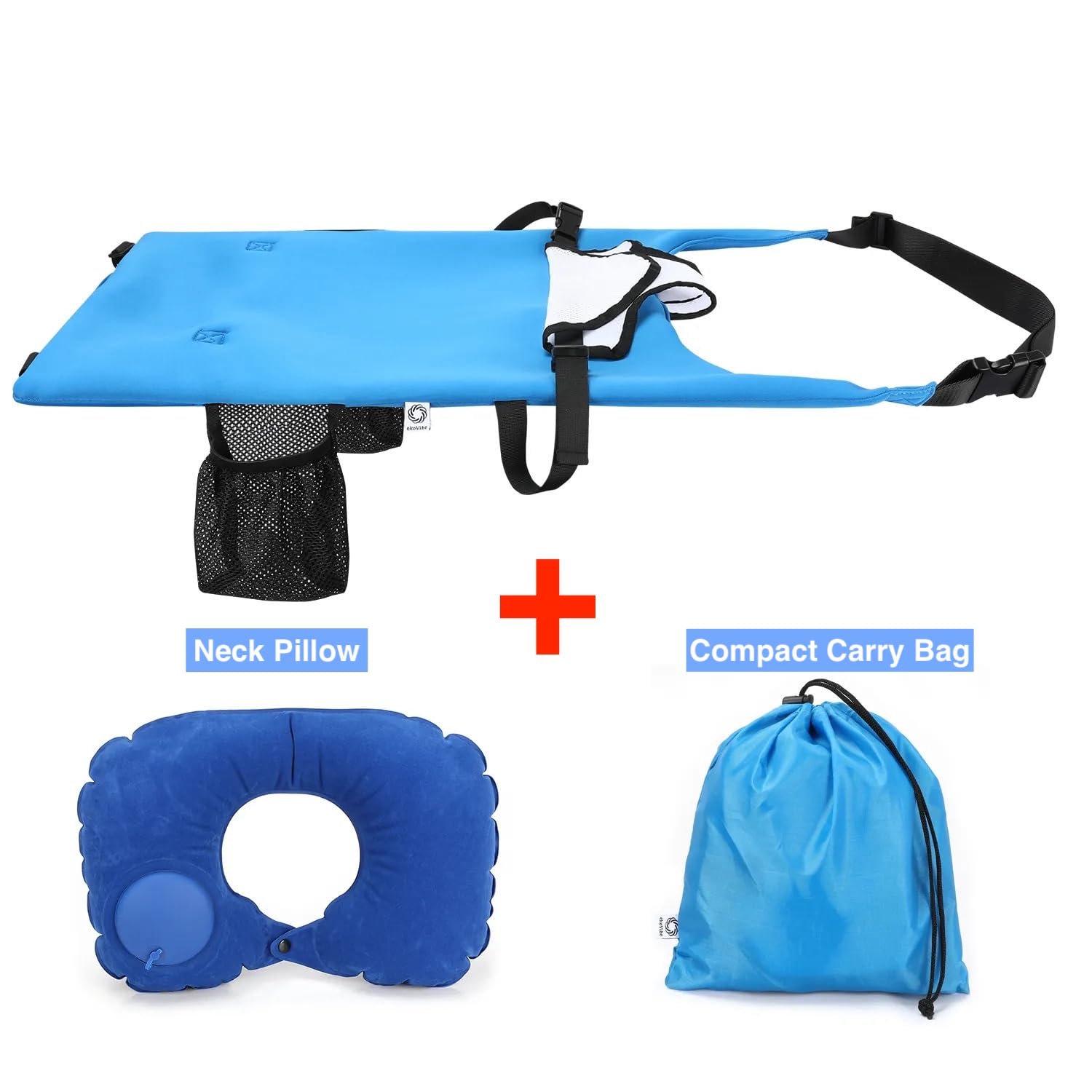 EkoVibe infant flight bed keeps baby close and supported for lap travel.
