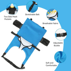 EkoVibe portable baby seat extender folds compactly for quick airport setup.