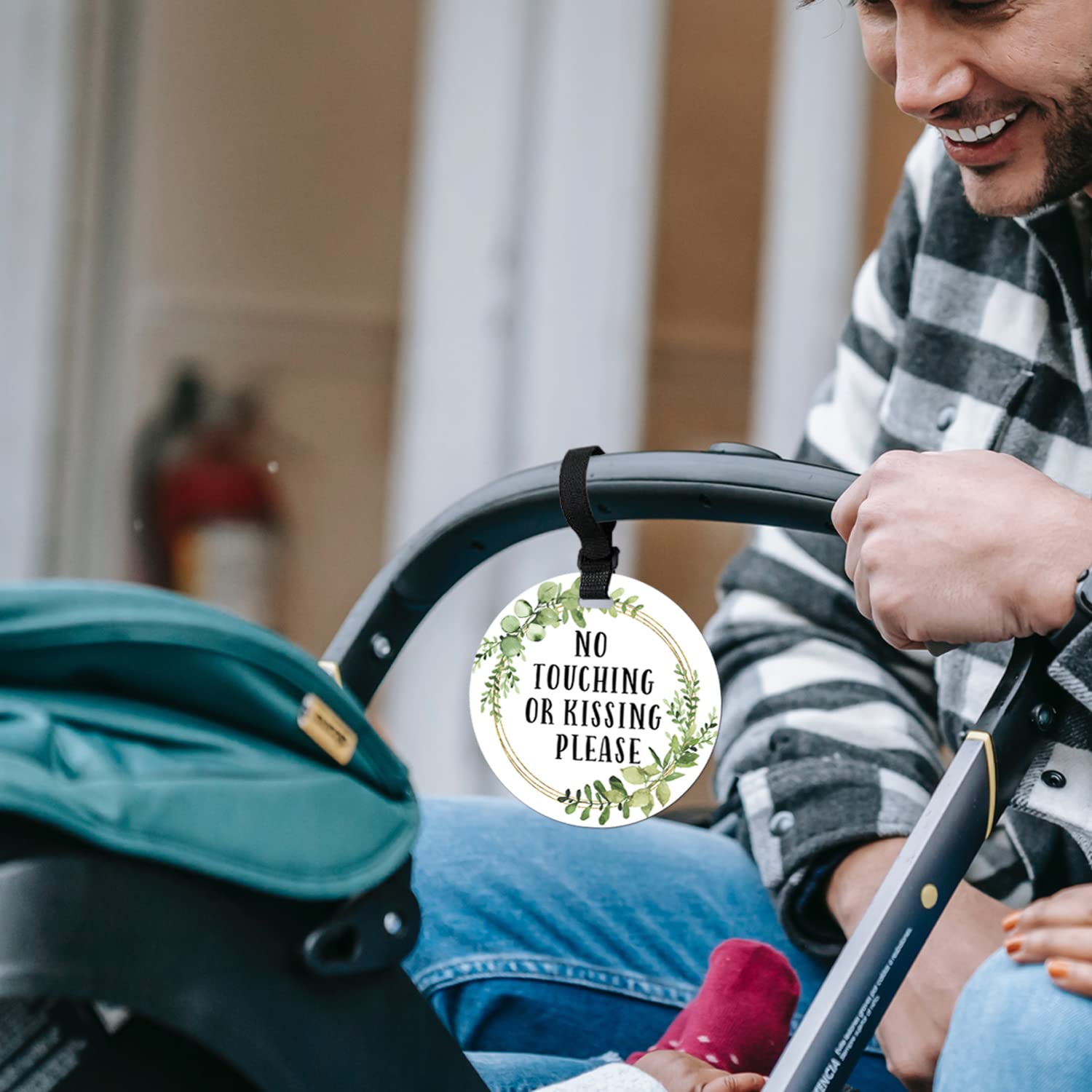 EKSPLODI Don't Touch Baby Sign two-pack provides quick replacement and versatility