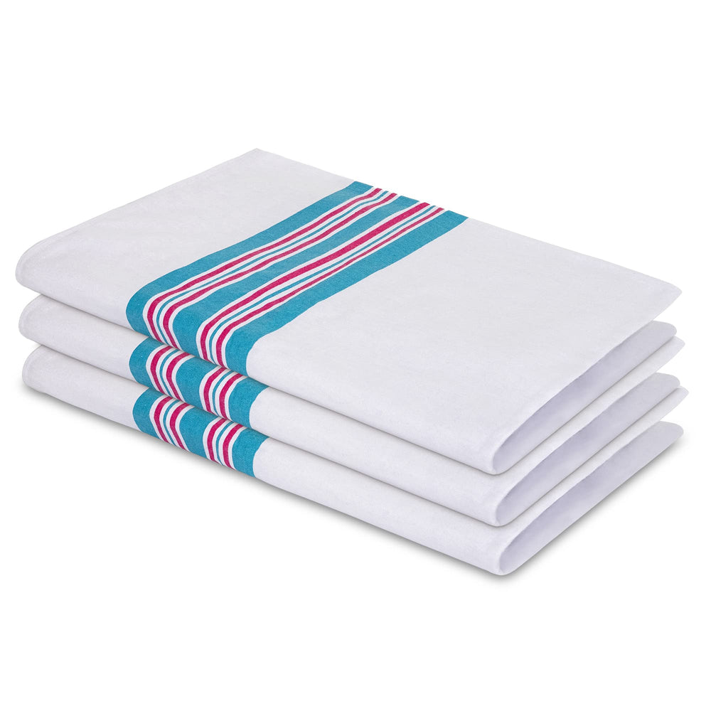 Elaine Karen 3-pack flannel receiving blankets for newborns with pink and blue stripes, soft and warm.