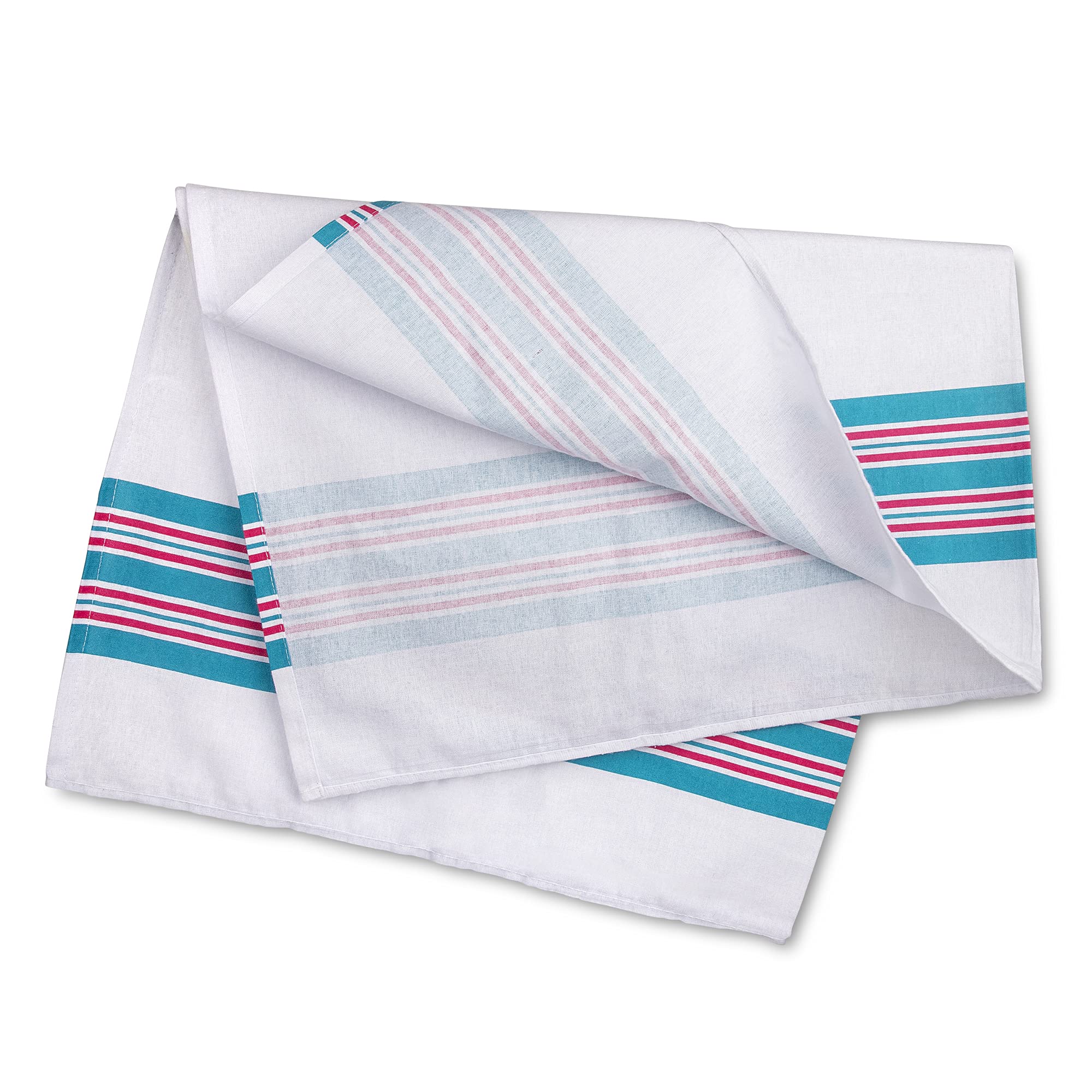 Elaine Karen hospital-style striped blanket, ideal for nursery use and quick swaddling.