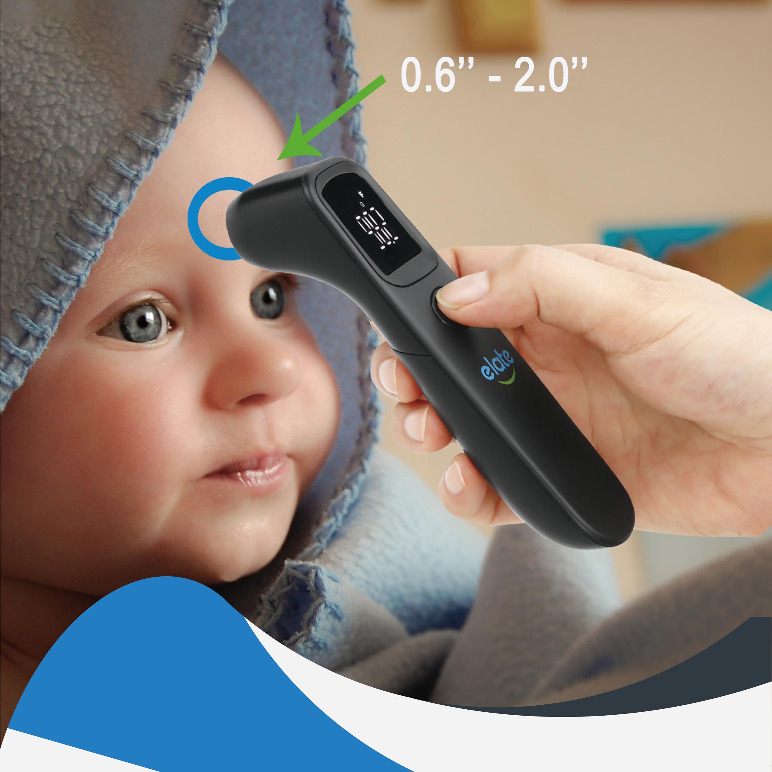 Elate CE-compliant, FSA/HSA-eligible thermometer for budget-friendly care.