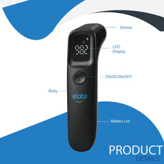 Elate fever indicator alerts to elevated temperatures for quick awareness.