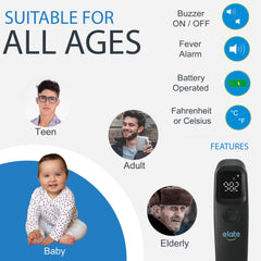 Elate medical-grade thermometer for reliable home or clinic readings.
