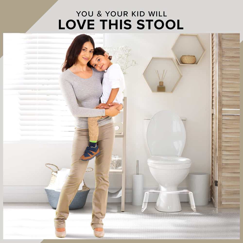 Elavain clear acrylic step stool slim design saves space in bathrooms