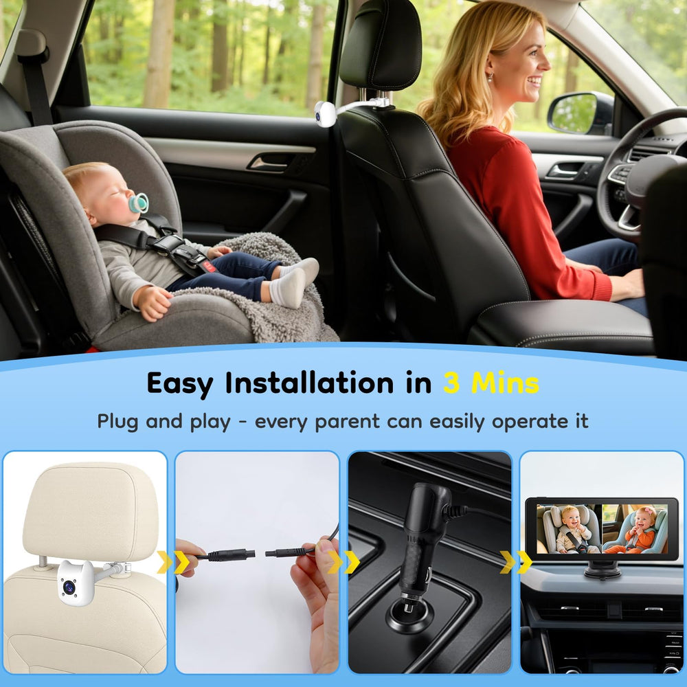 Elecrow plug-and-play installation with adjustable headrest mounts for quick setup.