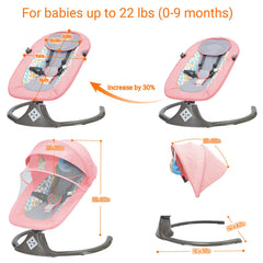 Electric Baby Swing remote-control rocking for convenient soothing sessions
