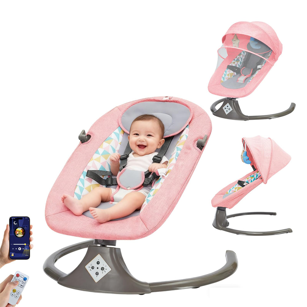 Electric Baby Swing roomy seat for growing infants