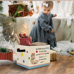 Elefeltclave classroom library bin in eco-friendly fabric for organizing books