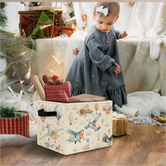 Elefeltclave Collapsible Bin folded flat for compact storage