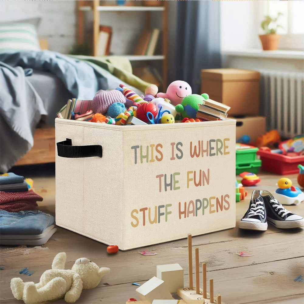 Elefeltclave Playroom Storage Bin fits bedrooms, playrooms, and offices for versatile organization.