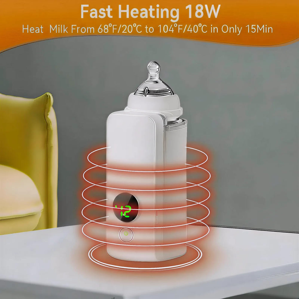 Elegant Aura 360-degree warming surrounds the bottle evenly