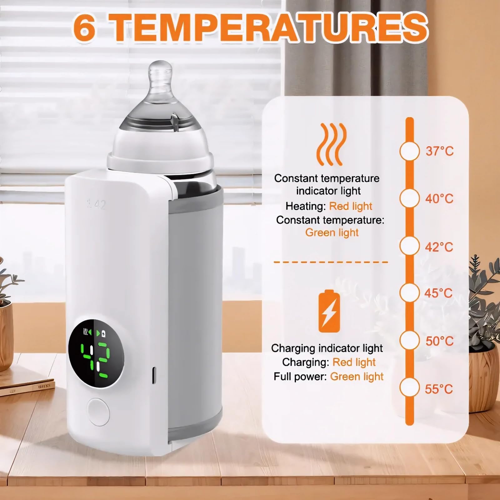 Elegant Aura with battery indicator lit during charging for easy status