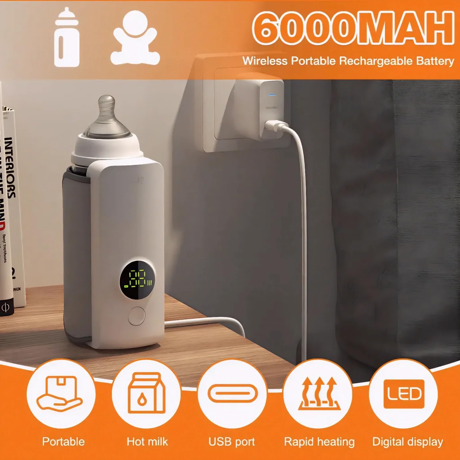 Elegant Aura six-temperature presets for precise warming
