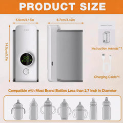 Elegant Aura bottle warmer inside a diaper bag for everyday use