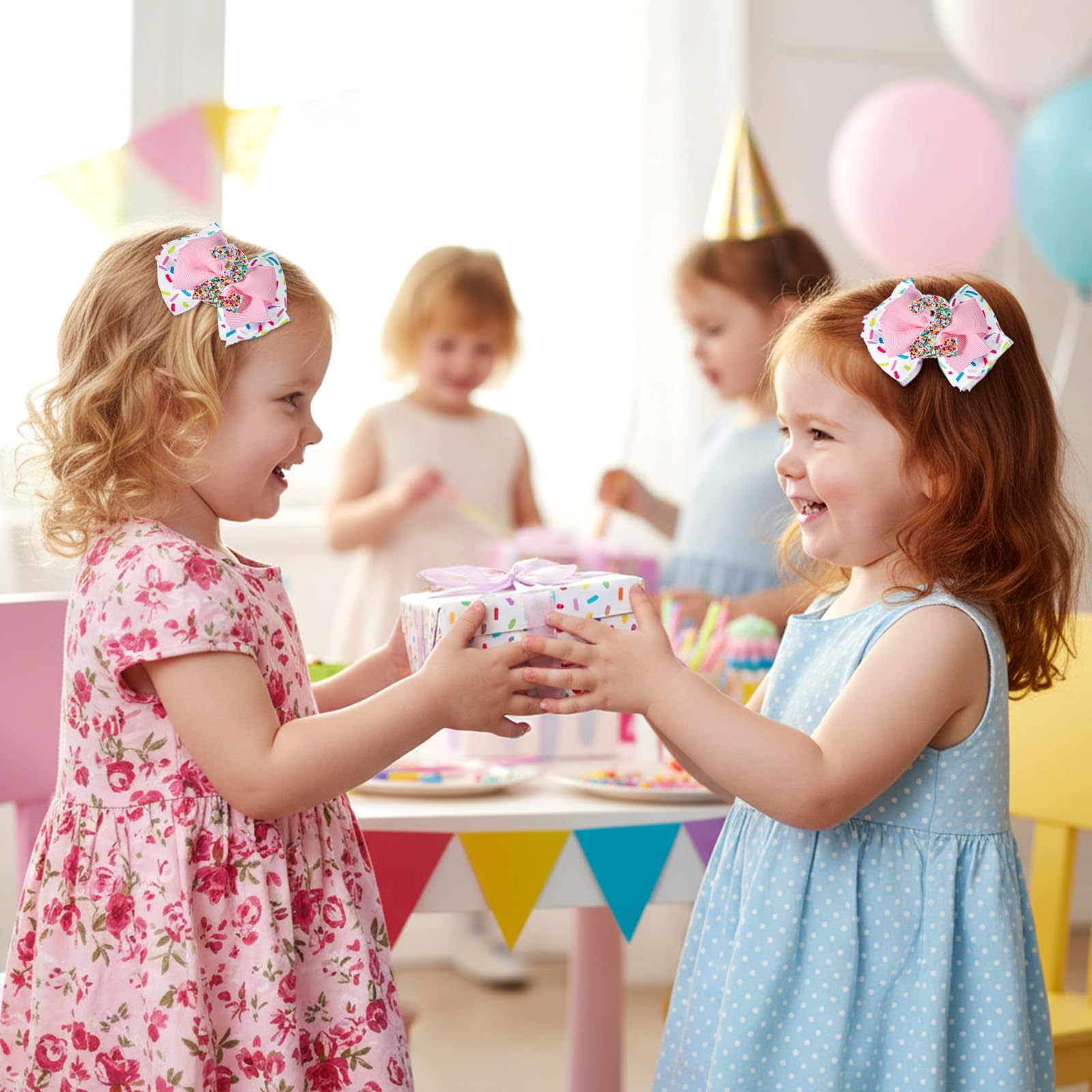 Elegaperma two-pack birthday bows for versatile party styling.