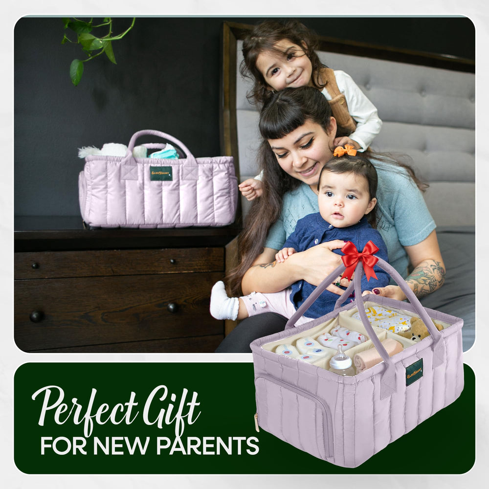Eleghaunt lilac toy storage bin insert shows versatile nursery storage
