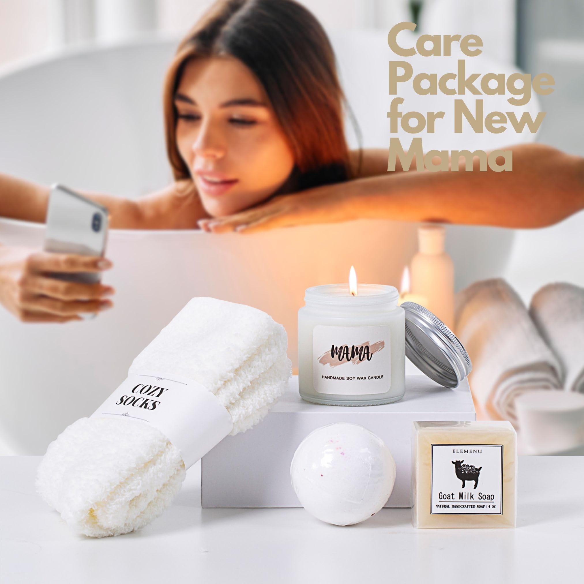 ELEMENU Cozy mom socks provide warmth and comfort during late-night feedings.