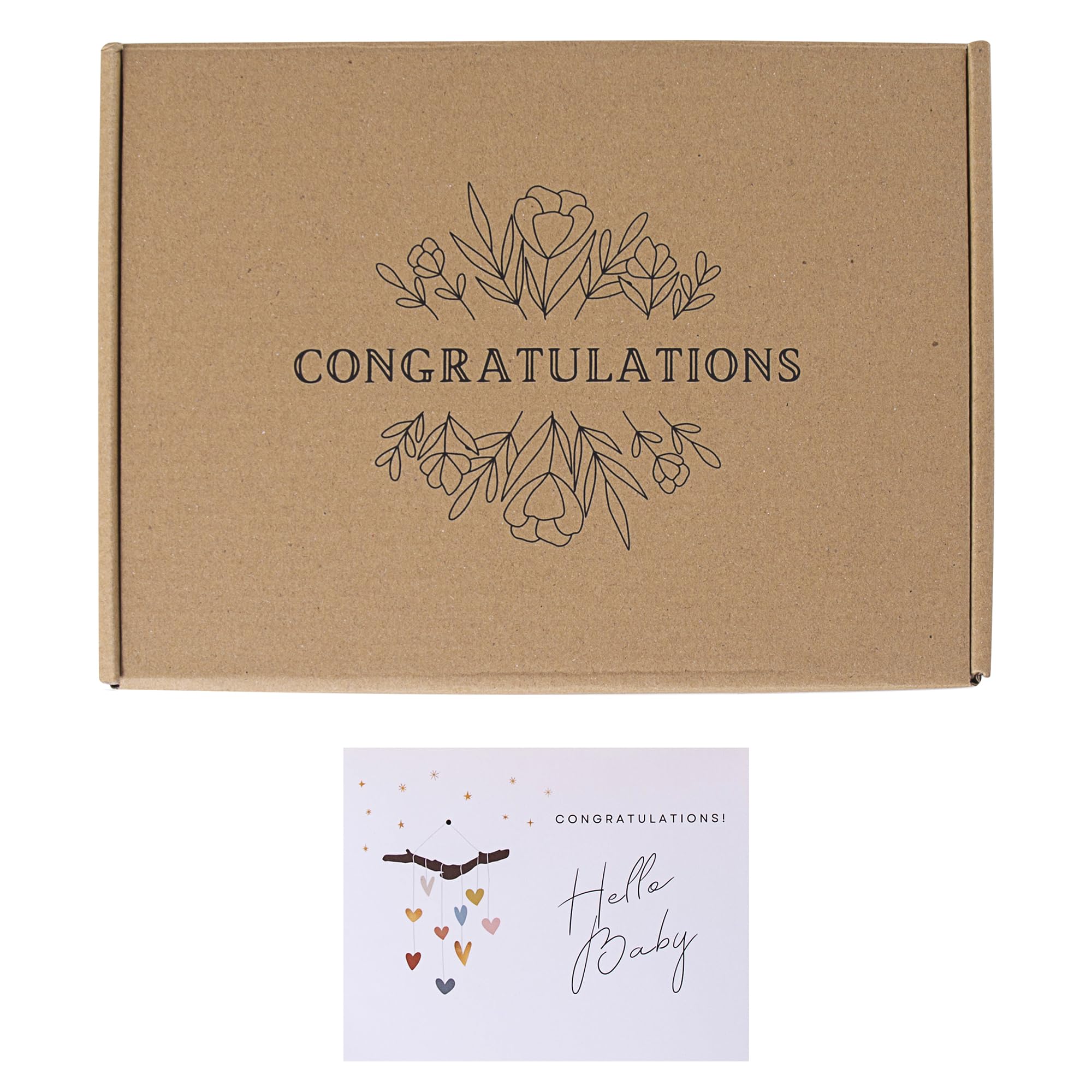 ELEMENU baby name sign and Hello World card to celebrate arrival