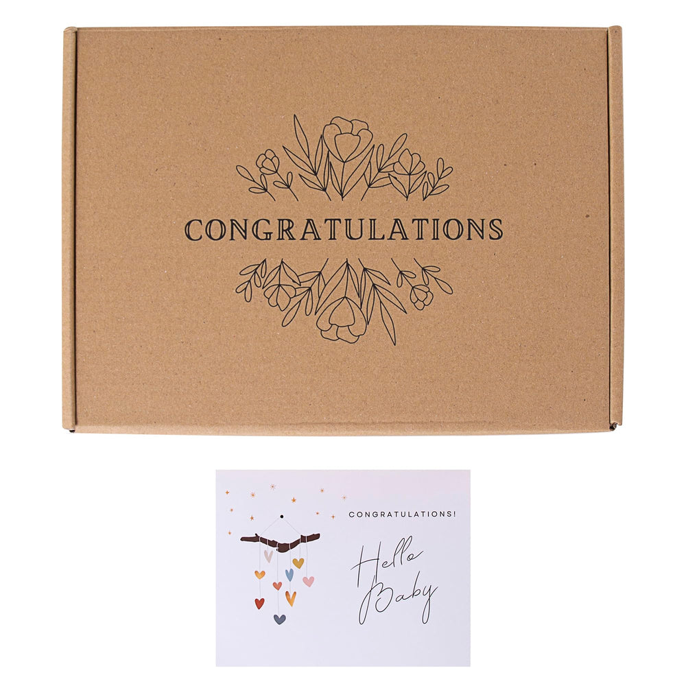 ELEMENU baby name sign and Hello World card to celebrate arrival