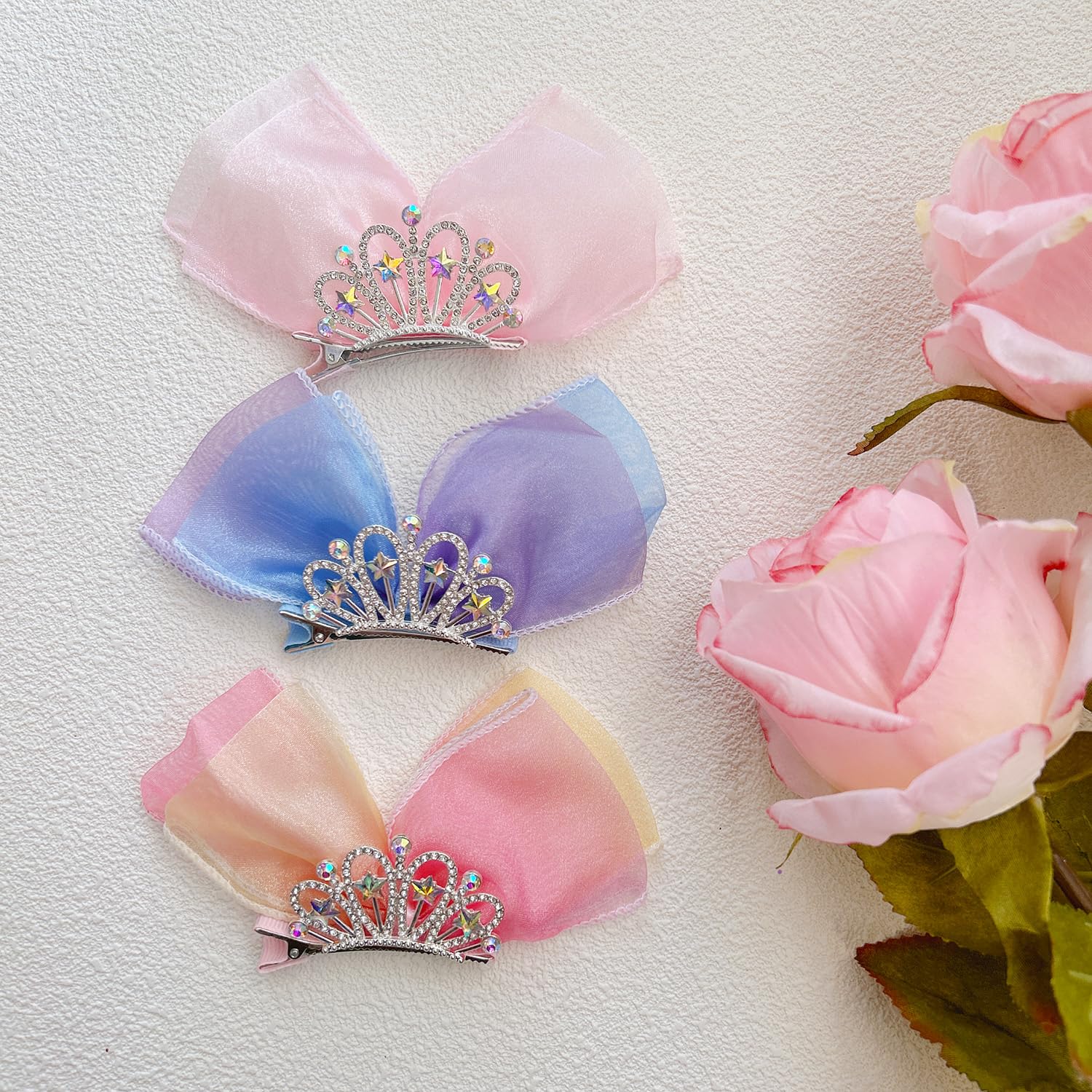Elemirsa pink bow hair clip adds cute accent to outfits and hairstyles.