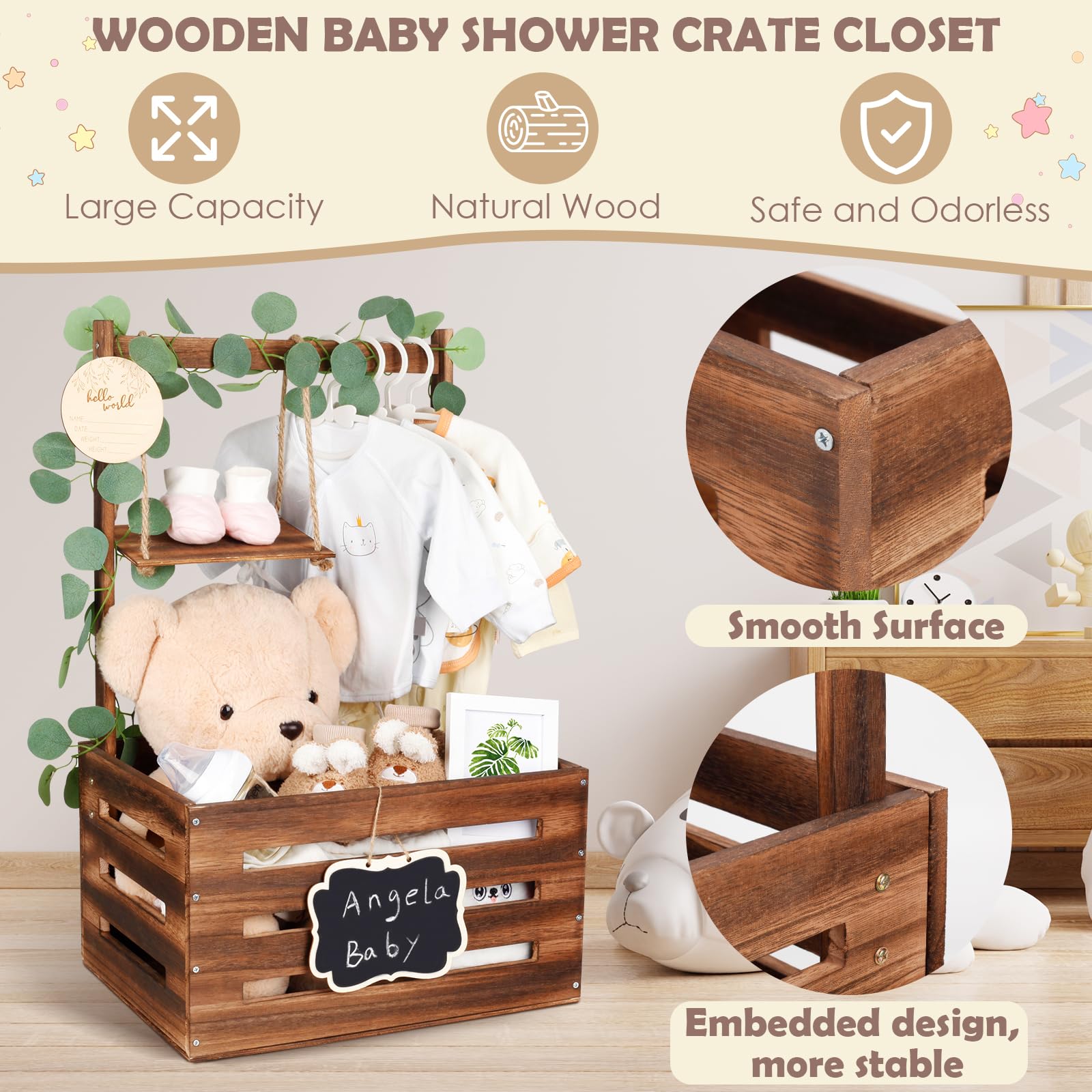 ELESTONE natural wood with baking paint finish offers a smooth, burr-free surface.