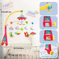 Elf Lab rotating action keeps baby engaged during crib time