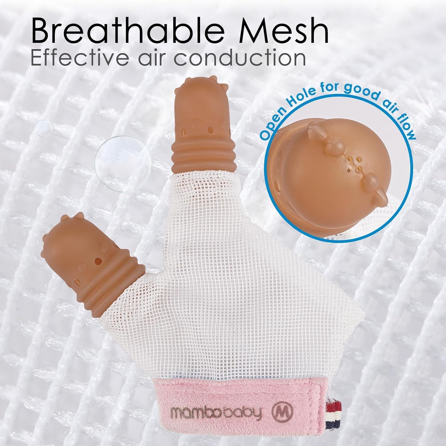 Elfzone Silicone finger guard provides gentle protection for little nails during use.