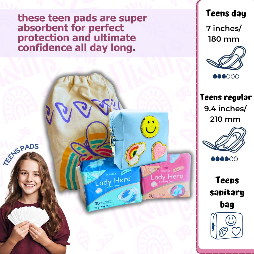 ELI&VAL discreet pads with wings showcased in slim travel-ready layout
