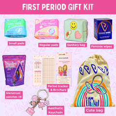 ELI&VAL first-period-kit-girls-9-12 featuring teen pads for confident days.