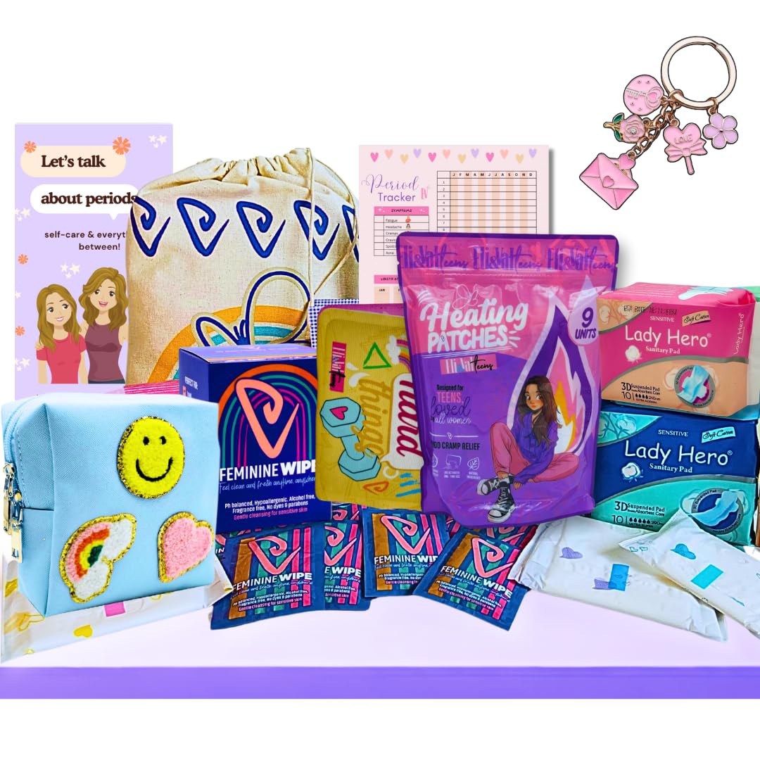 ELI&VAL period kit tween blue box packaging for school use