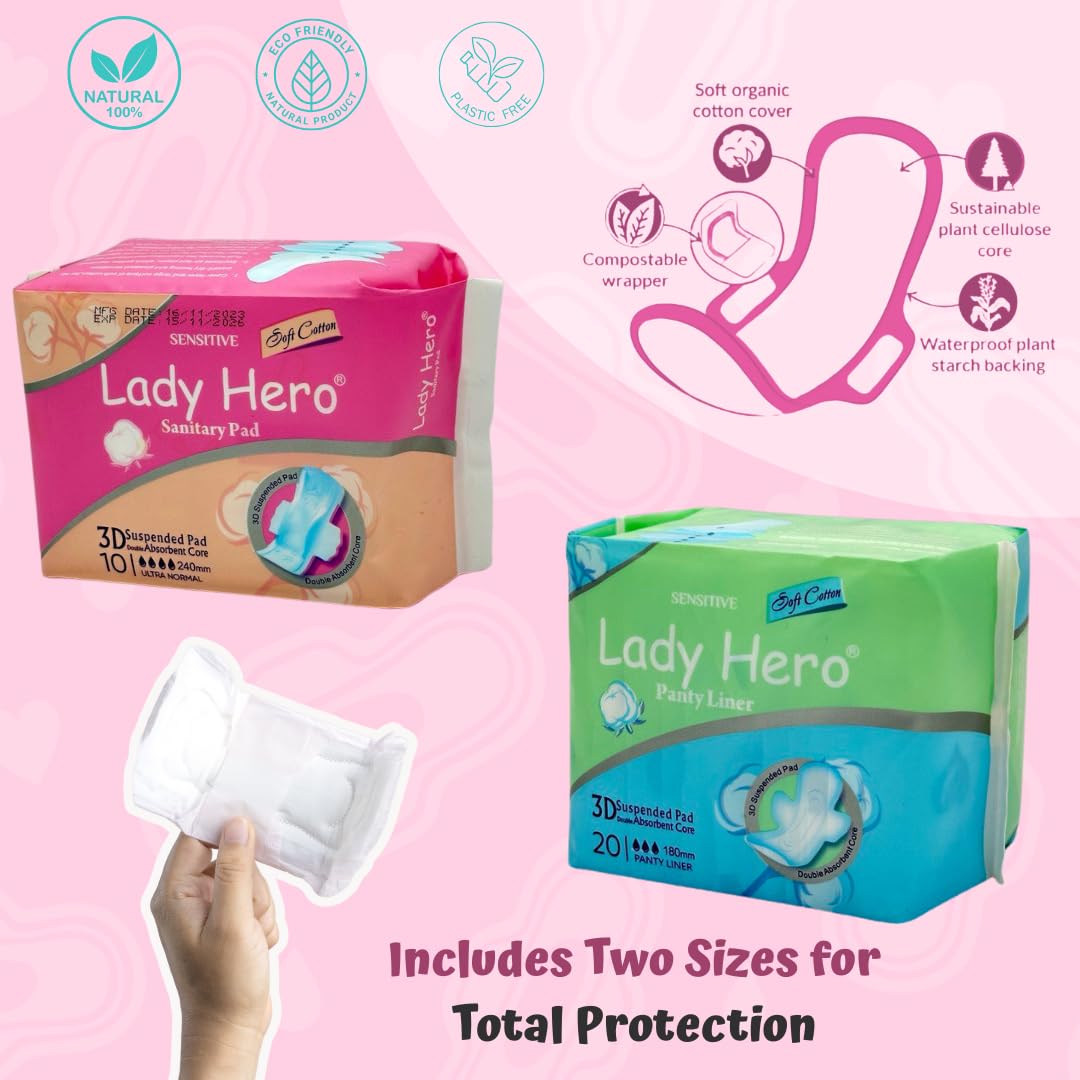 ELI&VAL period kit with long-lasting absorption for school days