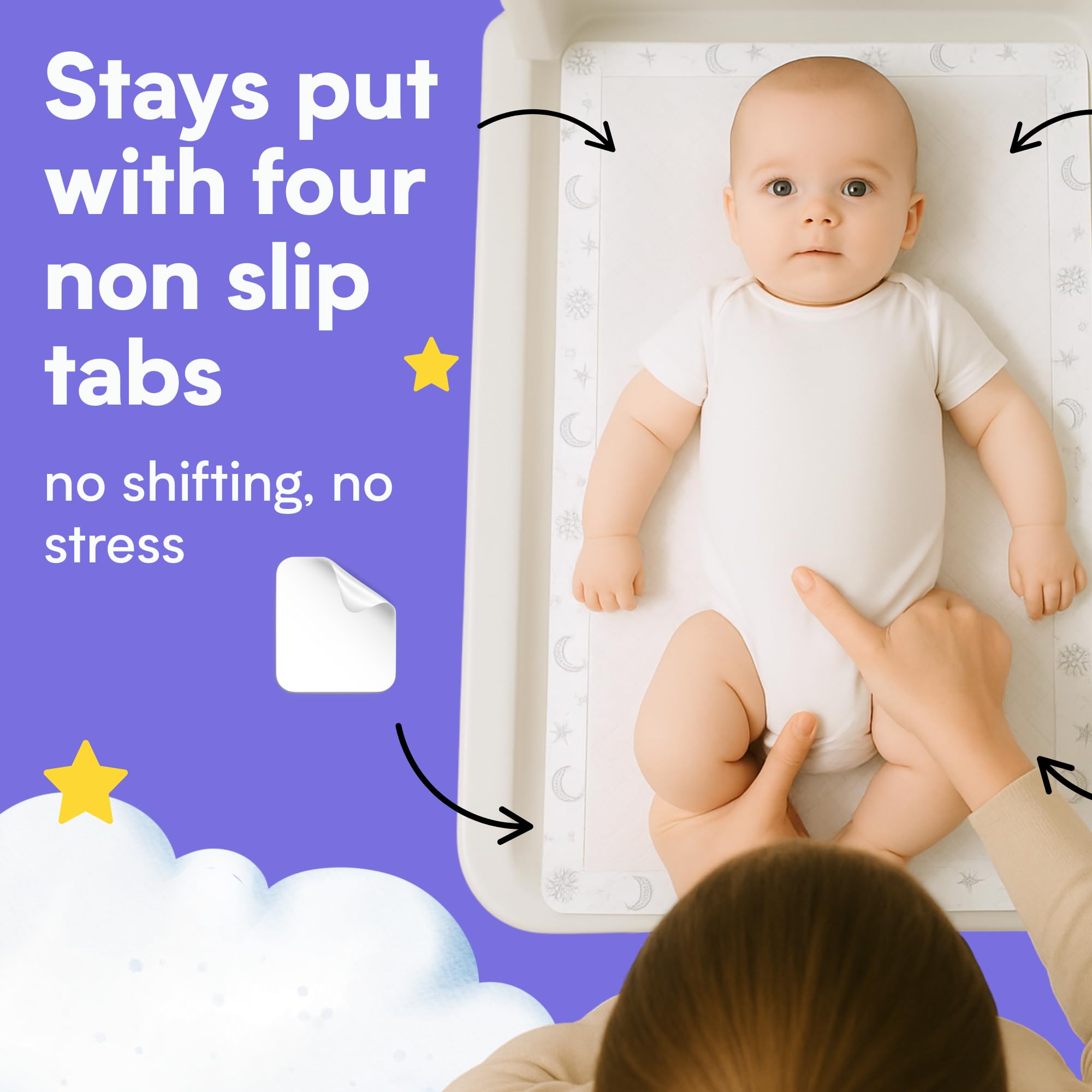 Absorbent core helps manage messes on the go.