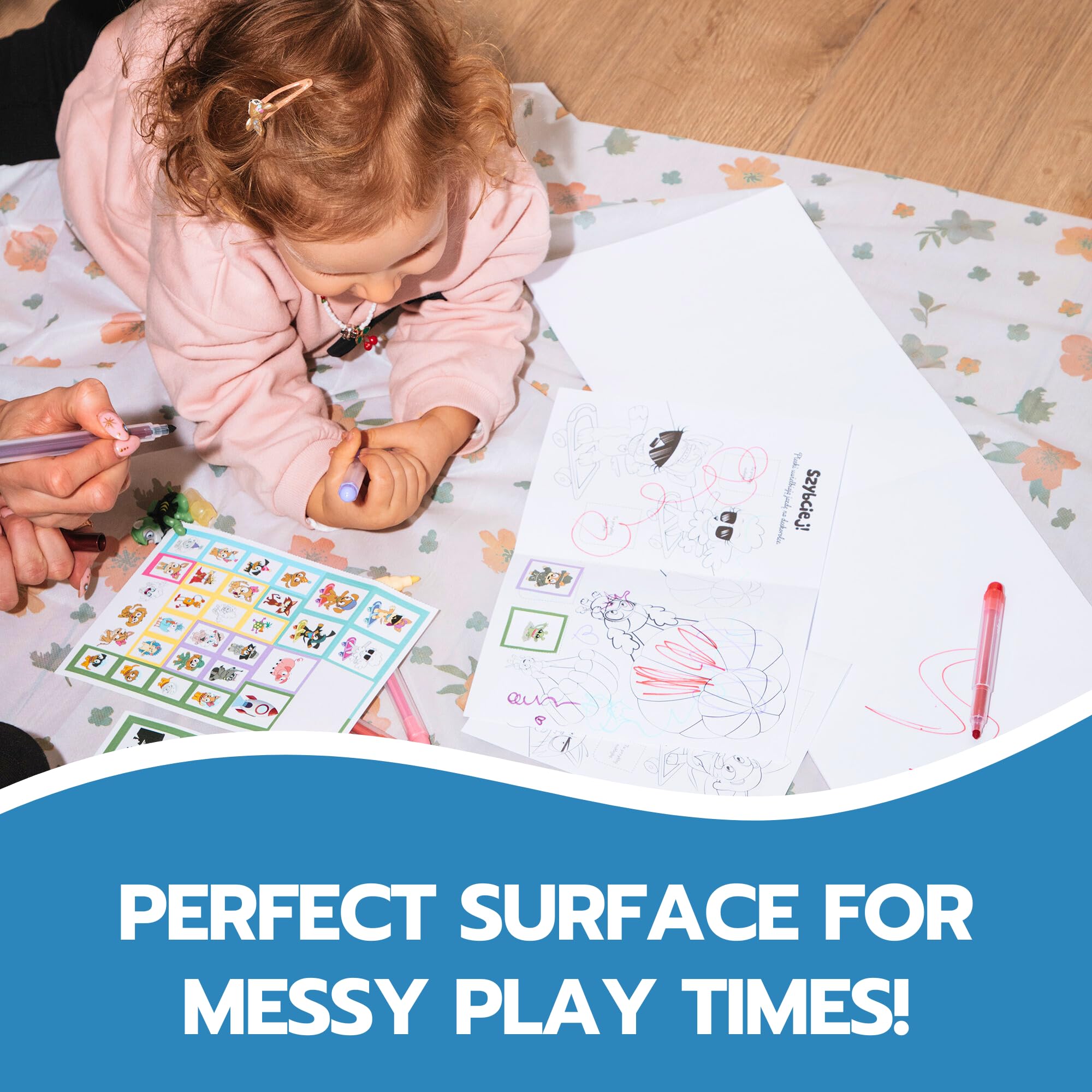 Eli with Love disposable mats offer mess-free cleanup after use.
