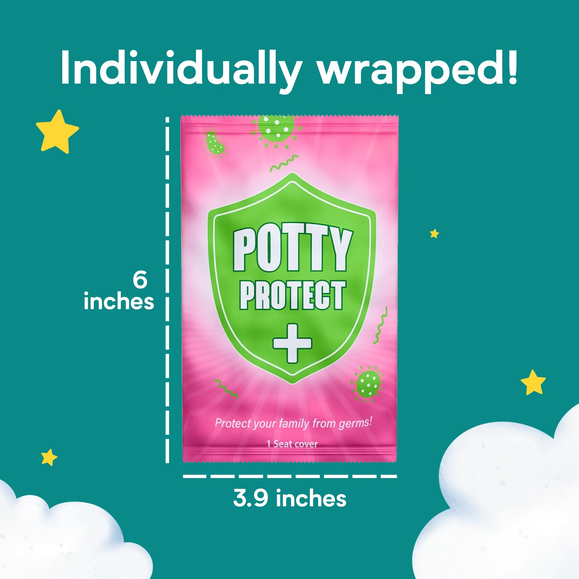 Eli with Love individually wrapped covers for travel convenience.