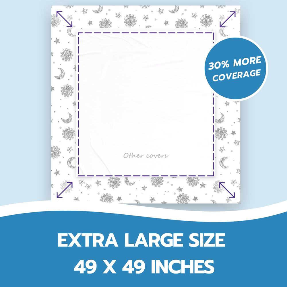 Eli with Love soft woven material provides gentle touch during play and meals.