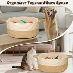 ELIDANTE cotton rope storage basket combines natural fibers with sturdy storage.