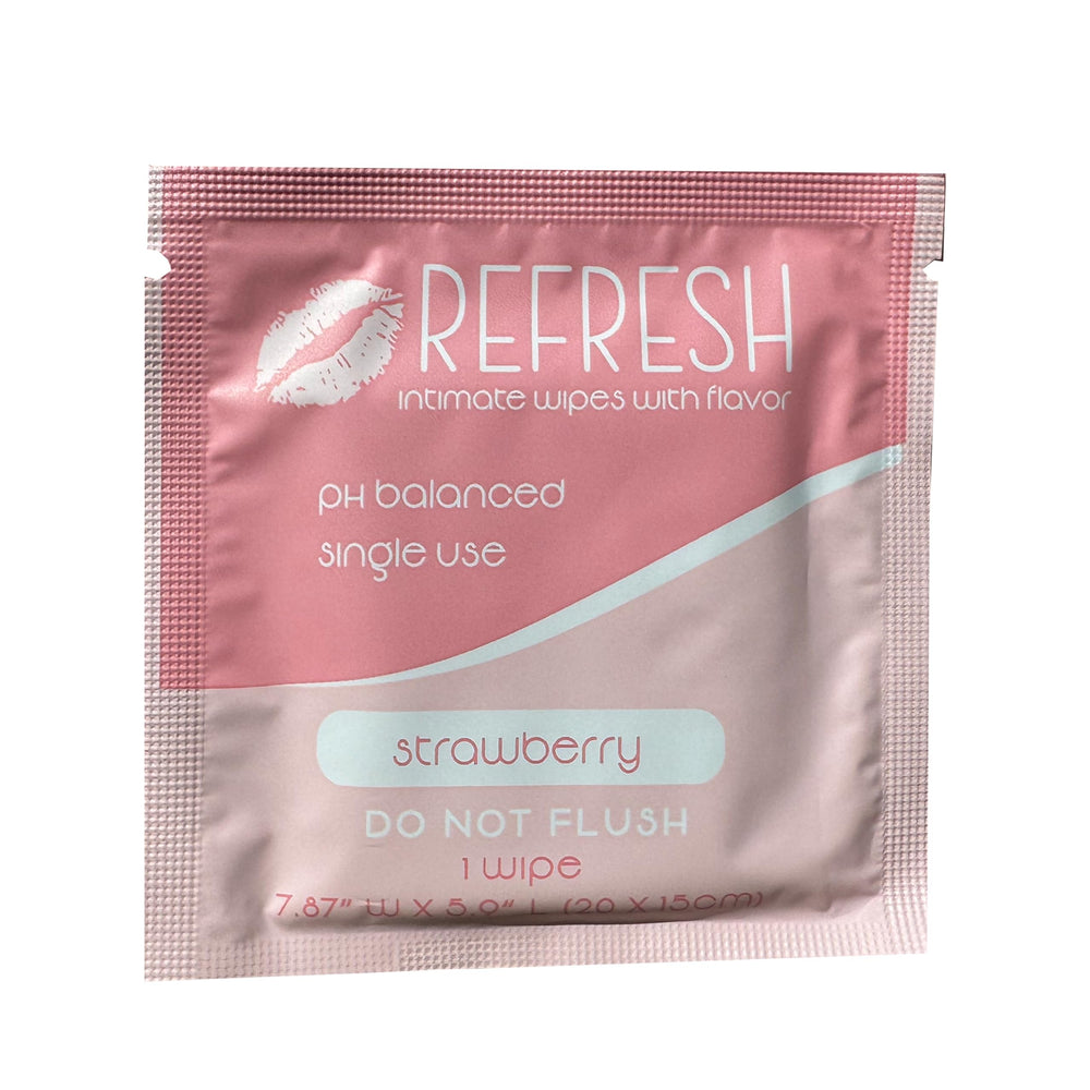 ELITE ATHLETICS strawberry flavored wipes travel-friendly pouch and convenient use.