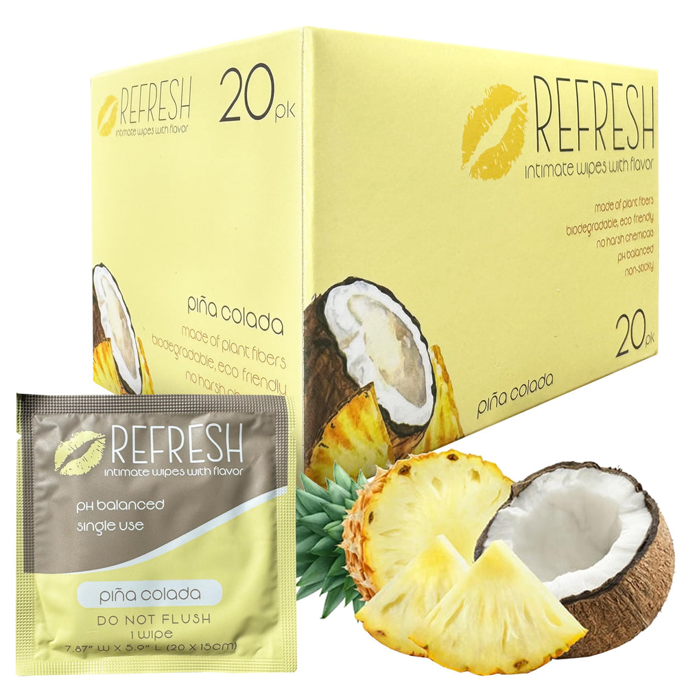 ELITE ATHLETICS pina colada flavored wipes pack for on-the-go freshness