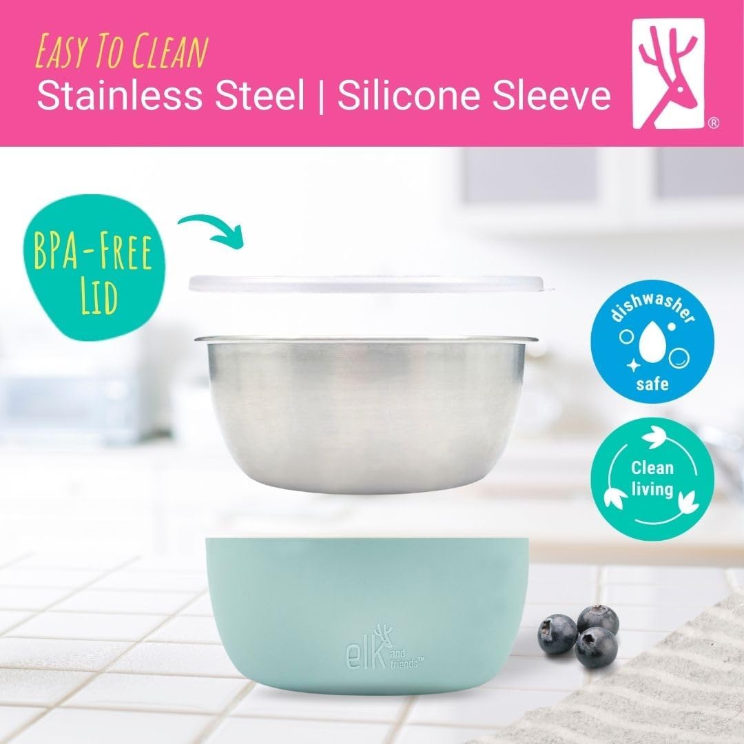 Elk and Friends dishwasher-safe bowls simplify cleanup after meals