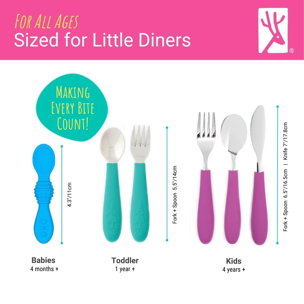 Elk and Friends dishwasher safe flatware for quick cleanup after meals.