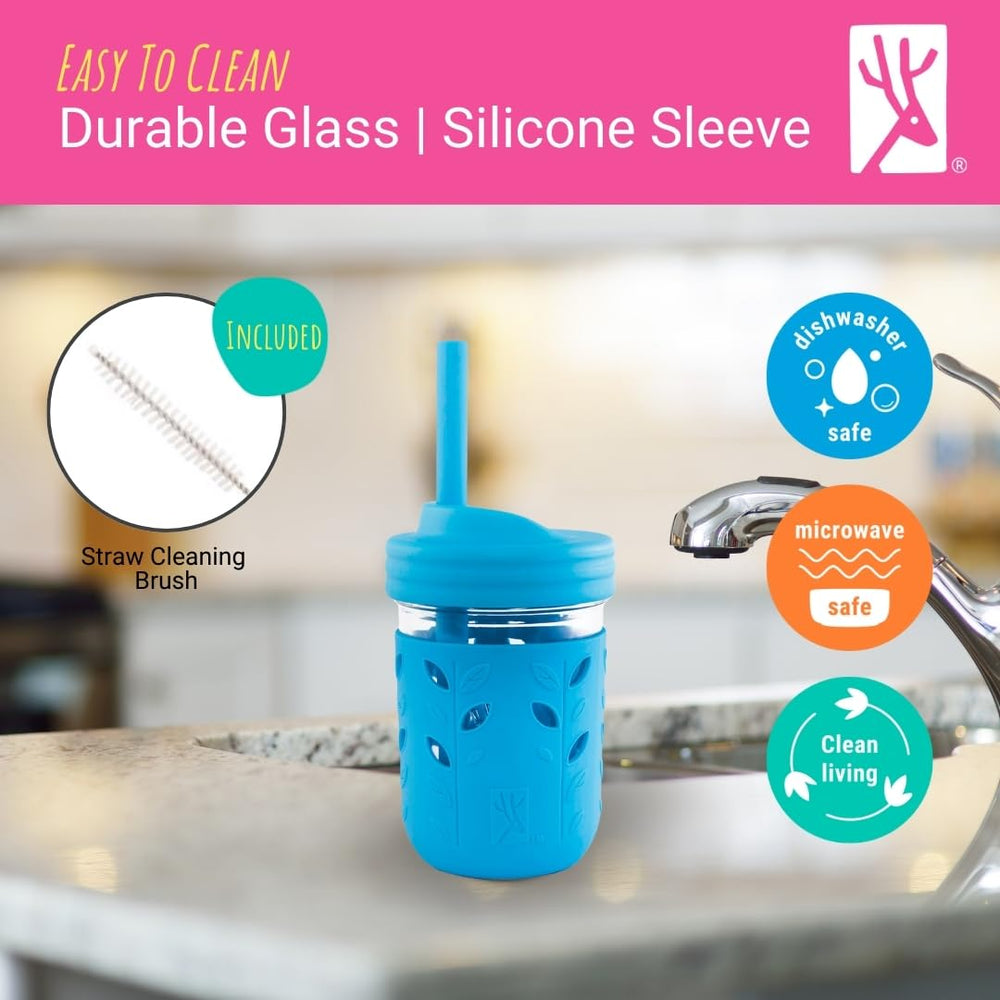 Elk and Friends 4-pack glass cups simplify meal prep and cleanup.