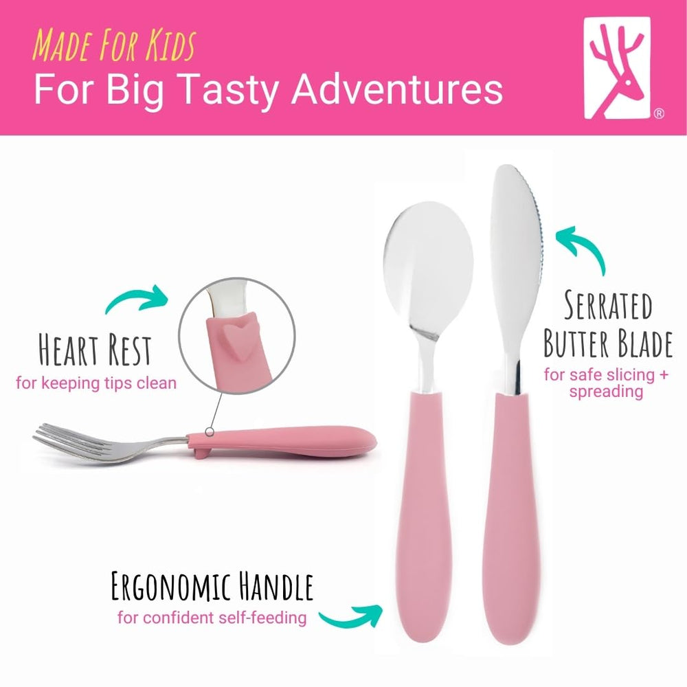 Elk and Friends set shown on table, complete dining kit