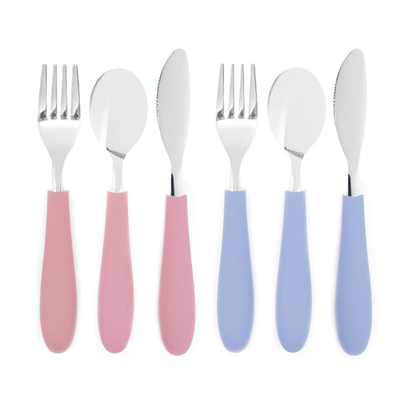 Elk and Friends spoon with silicone handle offers easy grip for kids
