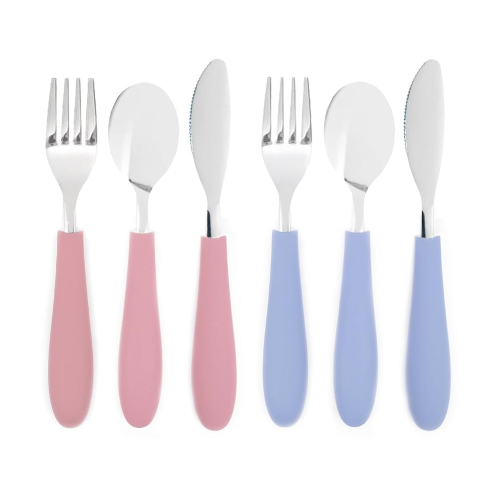 Elk and Friends spoon with silicone handle offers easy grip for kids
