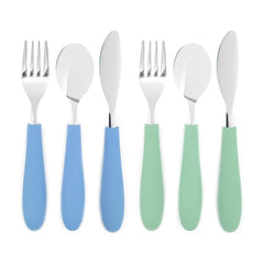Elk and Friends spoon with silicone handle for easy grip during meals