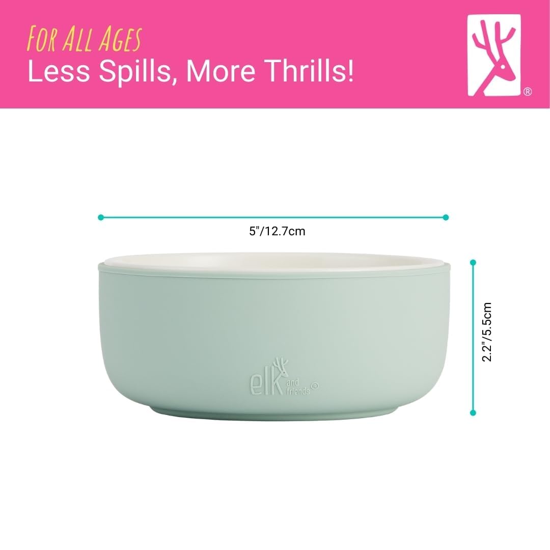 Elk and Friends bowls are microwave and dishwasher safe for busy families.